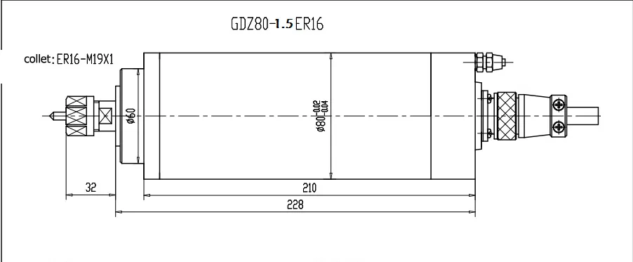 Dessin de la broche GDZ80-1.5