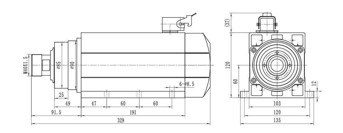 4.5kw 120XF103RD18Z4.5 desegno