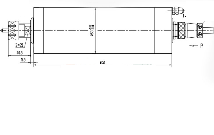 2.2kw ER20 수냉 스핀들 GDZ85-2.2