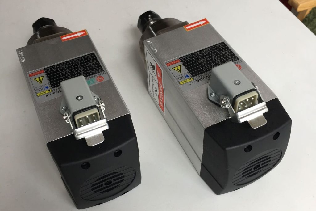 two air cooled spindles