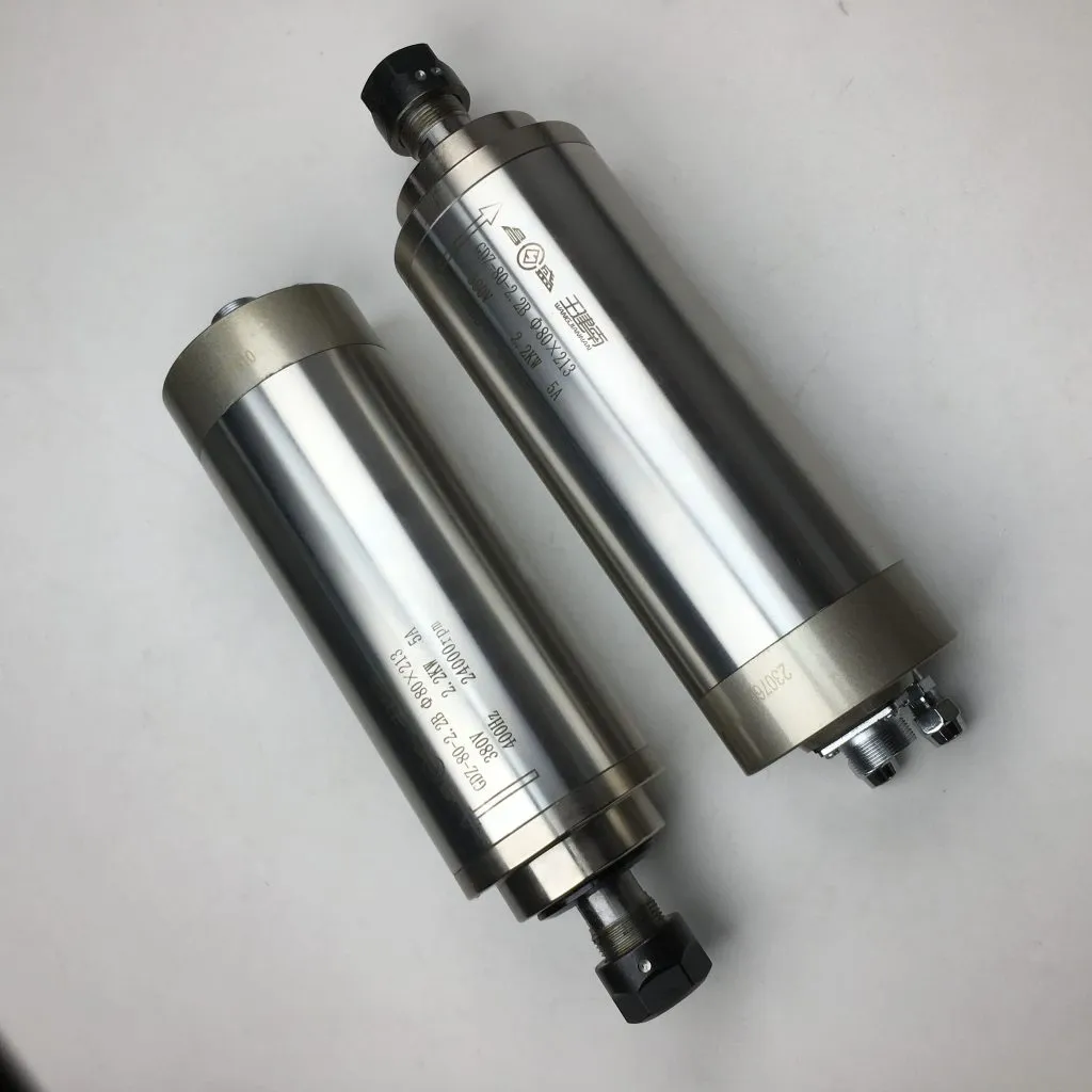 a pair of CNC water cooled spindles