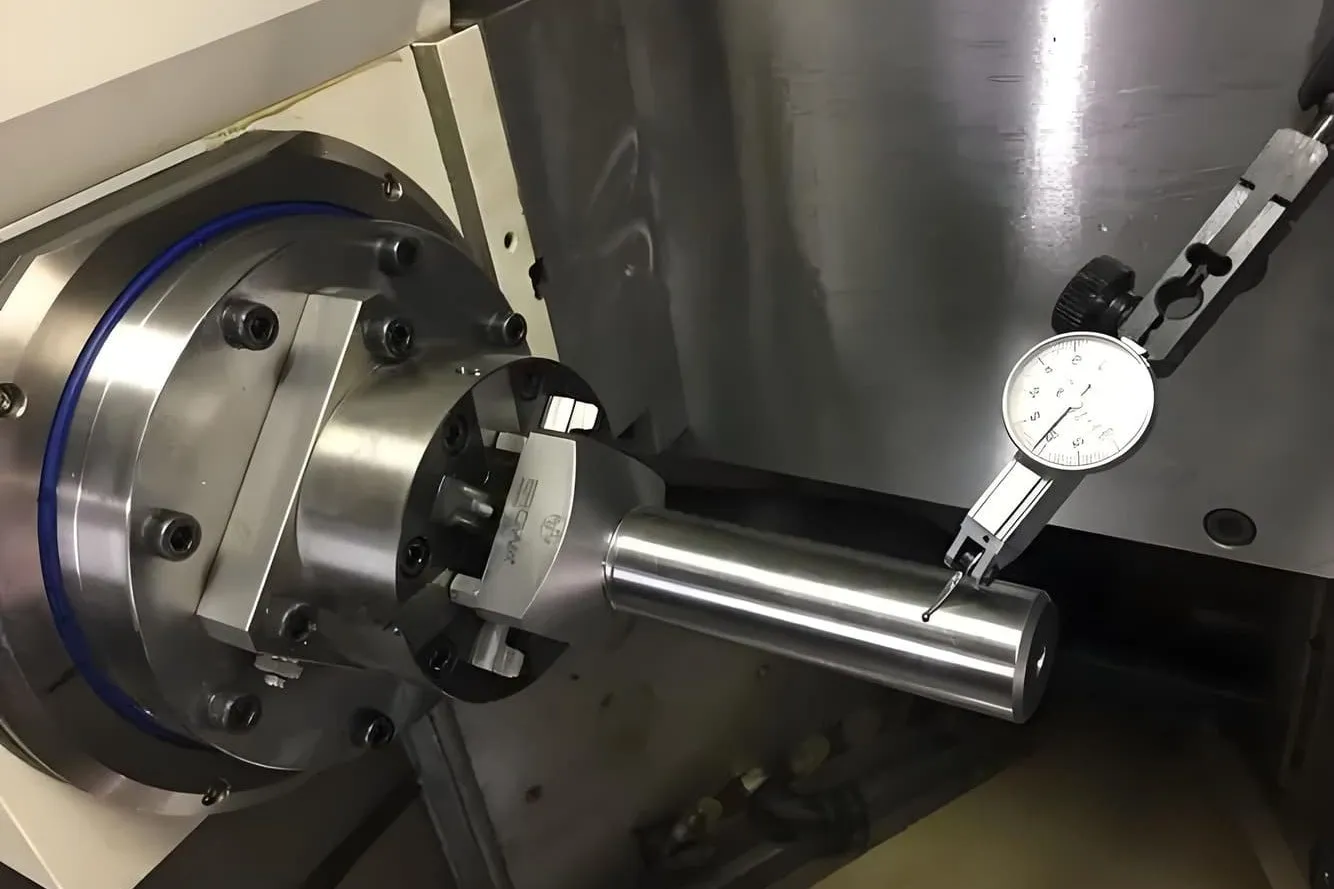 Prueba de descentramiento del husillo CNC